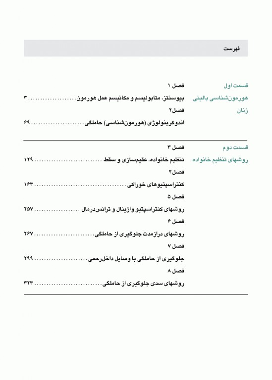 هورمون شناسی بالینی زنان و روشهای تنظیم خانواده اسپیروف