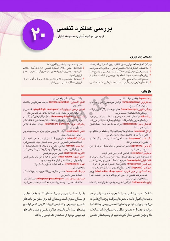 پرستاری داخلی و جراحی برونر و سودارث 2018 جلد5 تنفس و تبادلات گازی