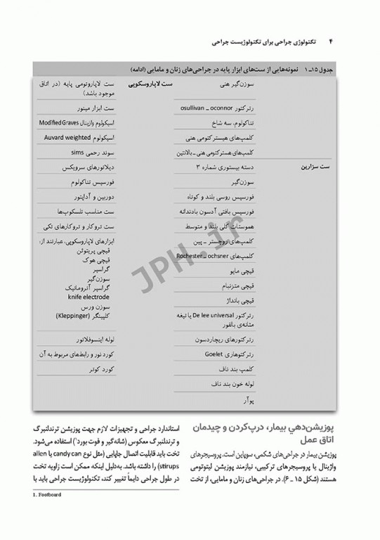 تکنولوژی جراحی برای تکنولوژیست جراحی 2018 جلد3 جراحی‌های زنان، مامایی و اورولوژی