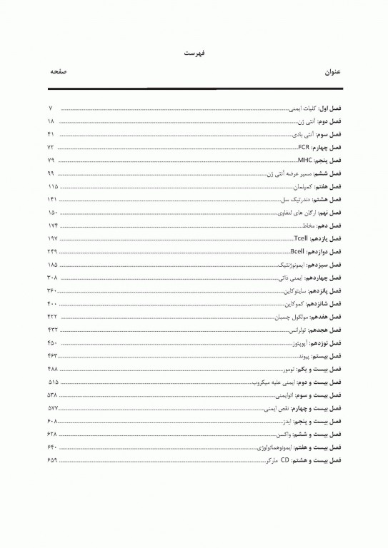 نمودارنامه ایمنی‌شناسی بر اساس ایمونولوژی ابوالعباس و جنوی
