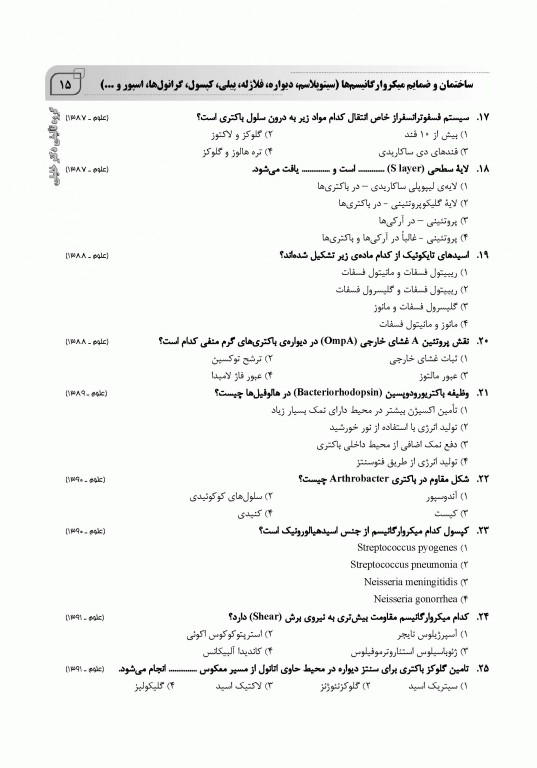 بانک سوالات IQB میکروبیولوژی مجموعه ویروس‌‌شناسی، قارچ‌‌شناسی، ایمنی‌شناسی و زیست‌شناسی