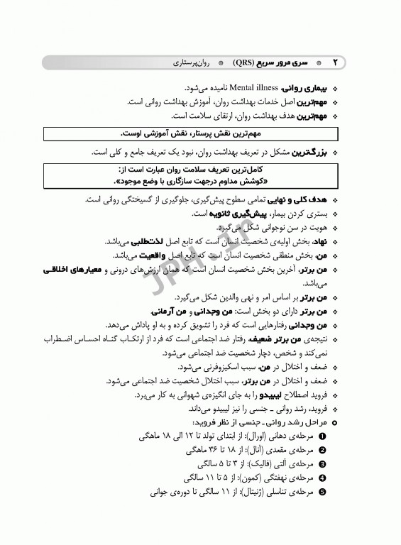 مرور سریع QRS روان پرستاری