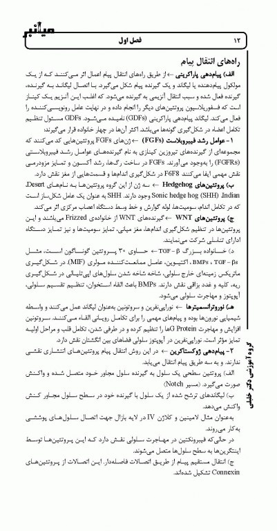 میانبر جنین‌شناسی براساس کتاب لانگمن