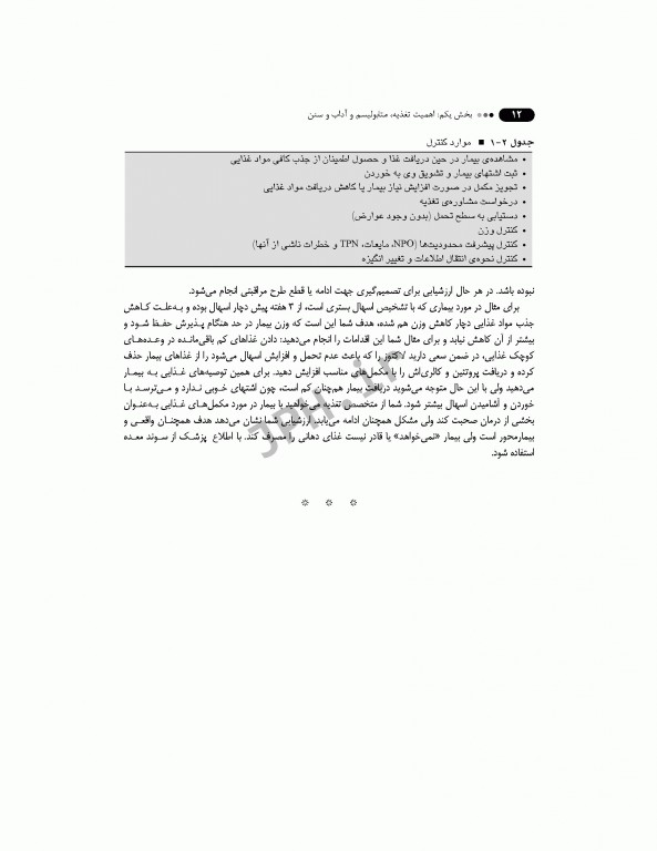 تغذیه و تغذیه درمانی در پرستاری بر اساس کتاب دودک