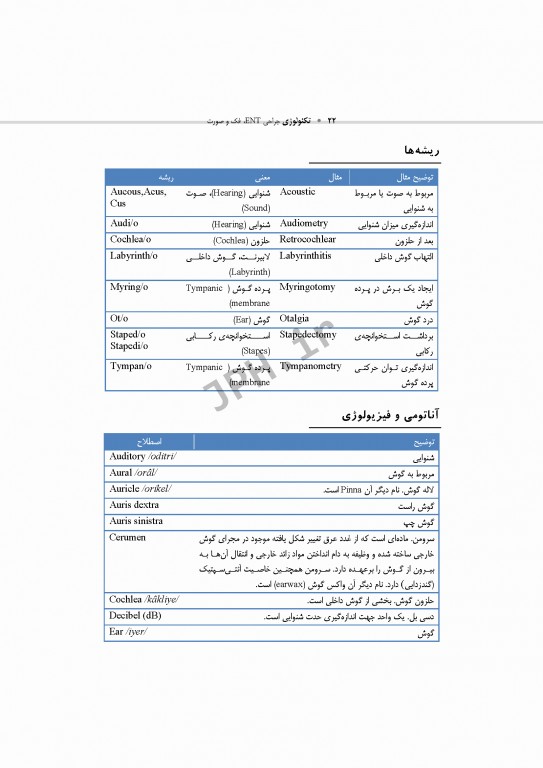 تکنولوژی جراحی ENT، فک و صورت ساداتی و گلچینی