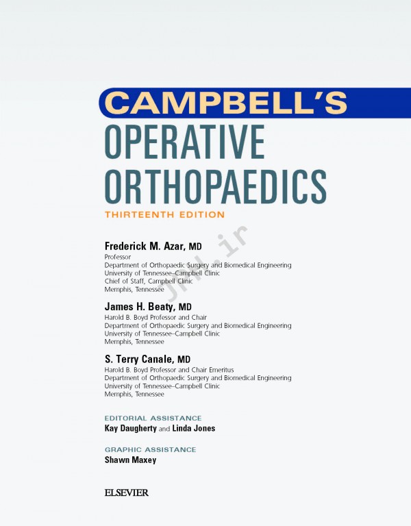 Campbell's Operative Orthopaedics 2017 13th edition 4-volum | ارتوپدی عملی کمپبل 4جلدی