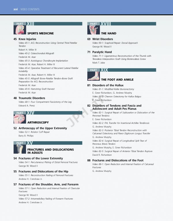 Campbell's Operative Orthopaedics 2017 13th edition 4-volum | ارتوپدی عملی کمپبل 4جلدی