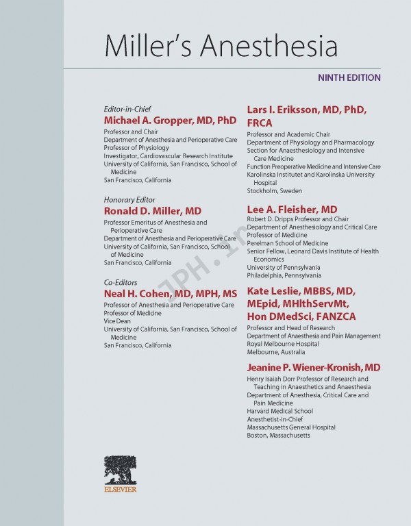بیهوشی میلر 2019 | Miller's Anesthesia