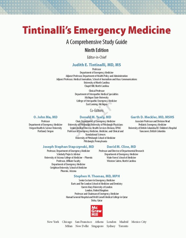 طب اورژانس تینتینالی دو جلدی | Tintinalli's Emergency Medicine 2020