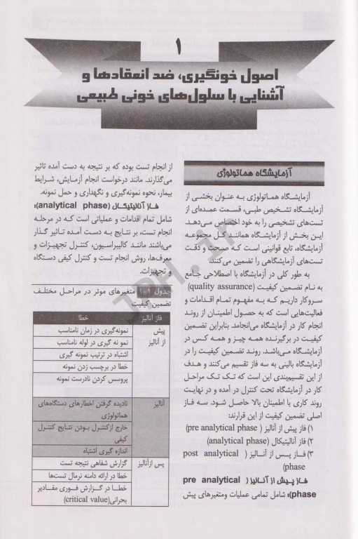 روش‌‌های عملی در آزمایشگاه تشخیص طبی MLT هماتولوژی و بانک خون