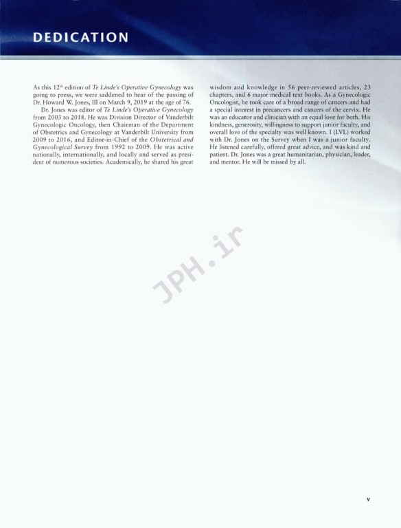 جراحی زنان و زایمان تلیند | Te Linde's Operative Gynecology 201 |