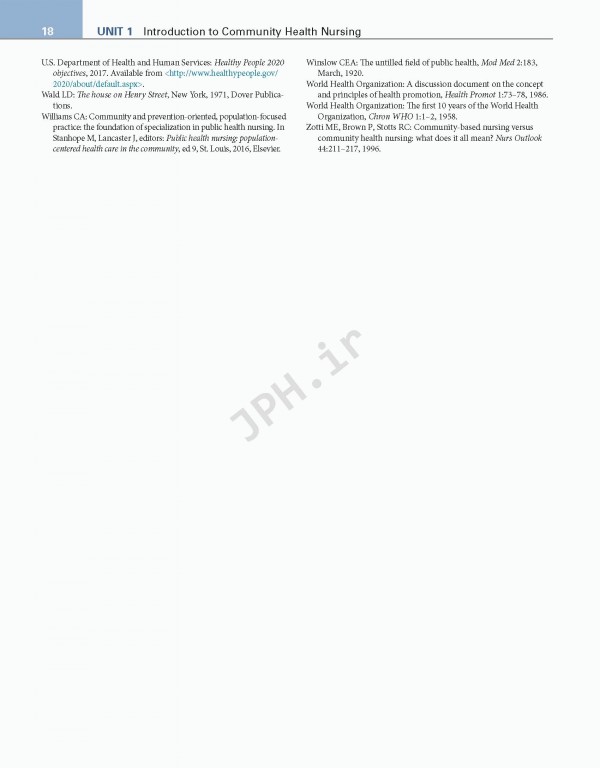 پرستاری سلامت جامعه ویراست هفتم | 2018 Community Public Health Nursing Promoting the Health of Populations