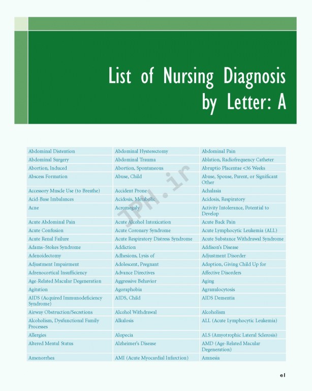 راهنمای تشخیص پرستاری ویراست دوازدهم | Nursing Diagnosis Handbook 2019