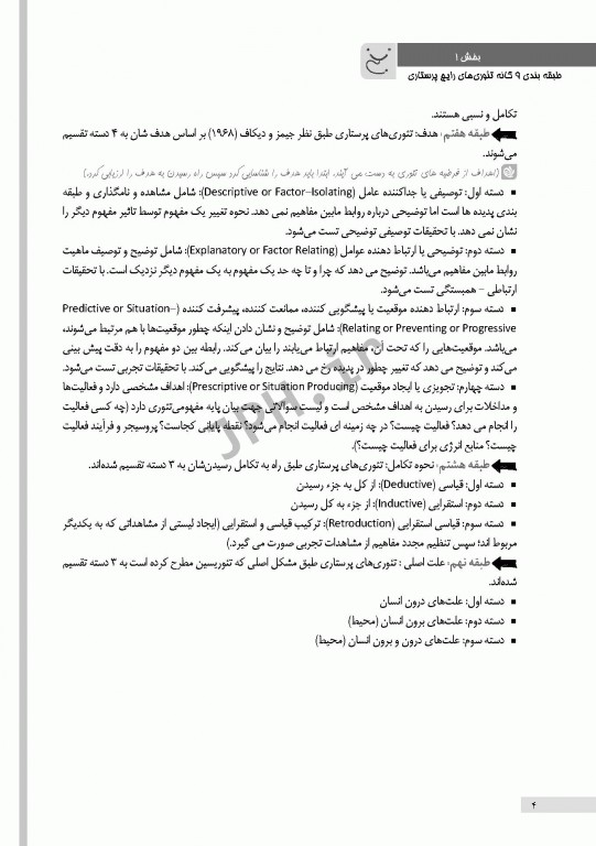 کالبدشکافی حرفه‌ای تئوری‌های پرستاری یکه فلاح و عظیمی