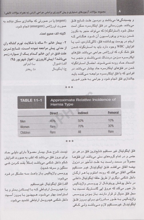مجموعه سوالات آزمون‌های دستیاری و پیش‌کارورزی بر اساس جراحی لارنس 2013 جلد2