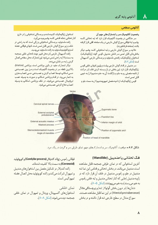 چکیده‌ آناتومی پایه گری 2018 جلد3 سر و گردن