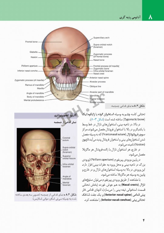 چکیده‌ آناتومی پایه گری 2018 جلد3 سر و گردن