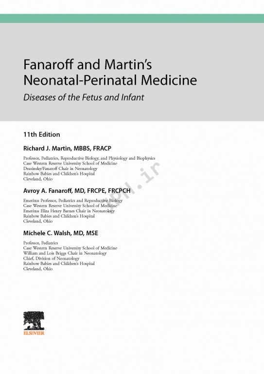 نوزادان فاناروف و مارتین 2020 | Fanaroff and Martins Neonatal-Perinatal Medicine