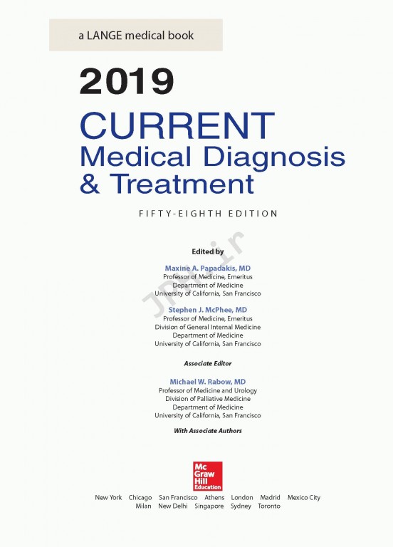 CURRENT Medical Diagnosis and Treatment 2019 | تشخیص و درمان پزشکی