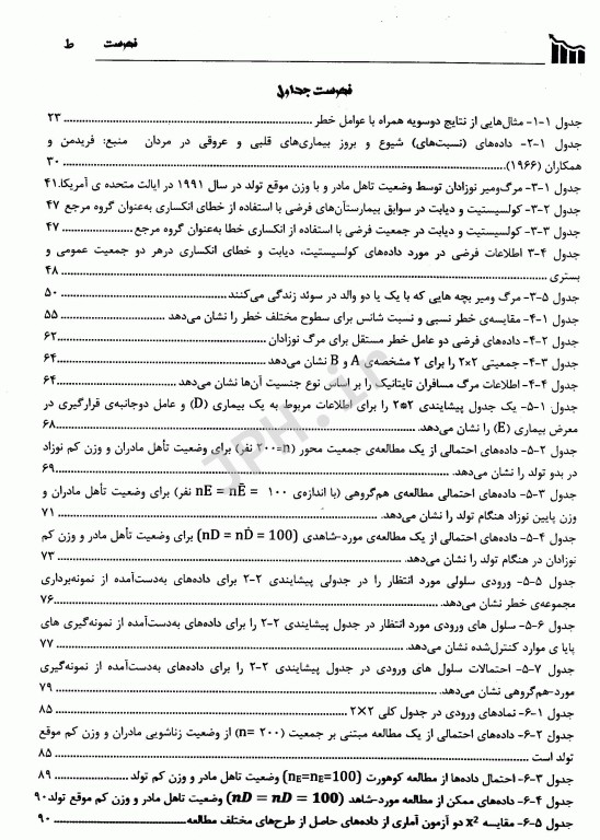 روش‌های آماری برای اپیدمیولوژی دکتر حسین فلاح‌زاده