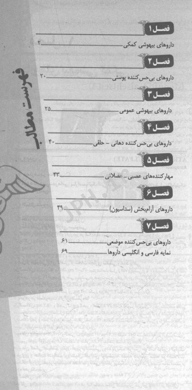 ایران فارما دستنامه جامع داروهای رسمی ایران داروهای بیهوشی و بی‌حسی