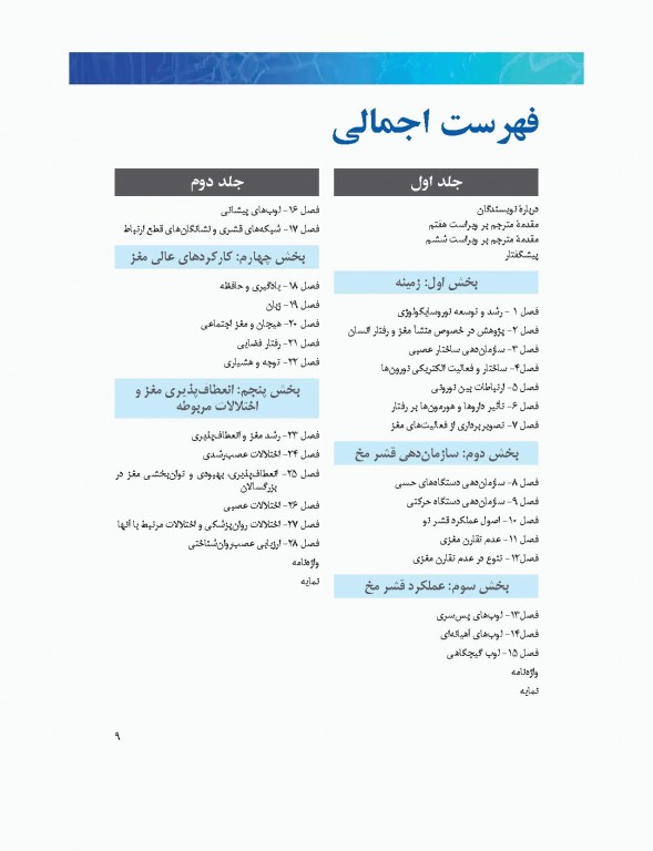 مبانی نوروسایکولوژی انسان جلد اول