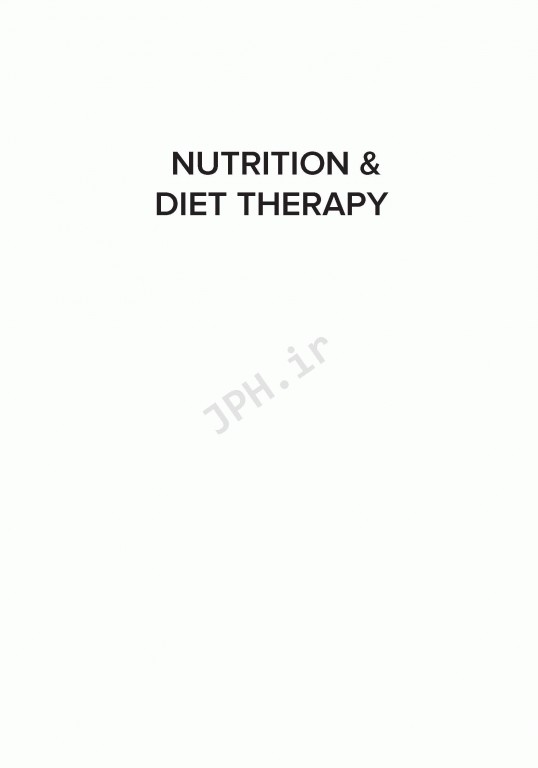 تغذیه و رژیم درمانی 2020 | Nutrition and Diet Therapy