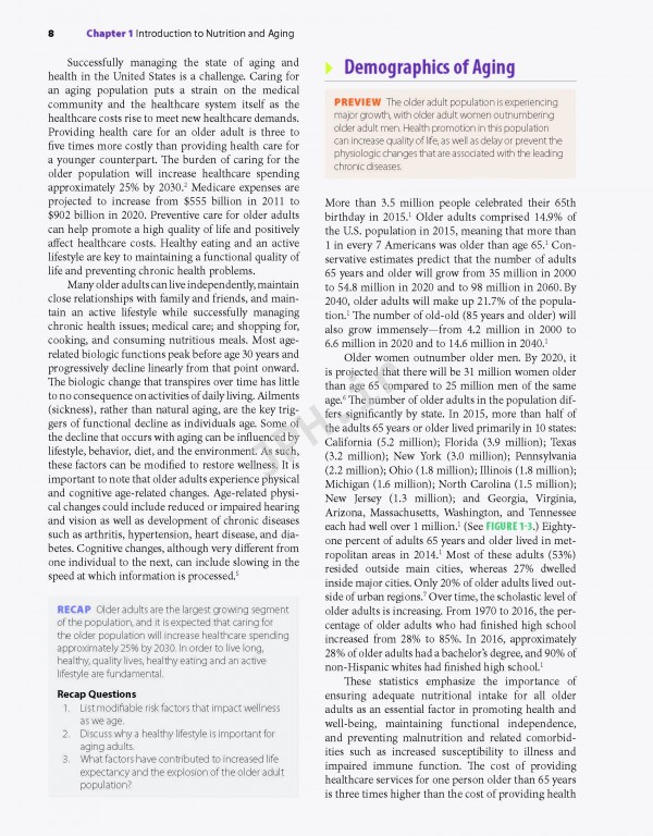 تغذیه برای بزرگسالان ویراست سوم 2020 | Nutrition for the Older Adult