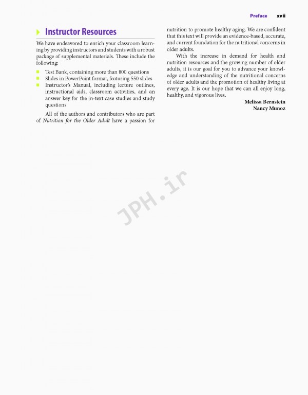 تغذیه برای بزرگسالان ویراست سوم 2020 | Nutrition for the Older Adult