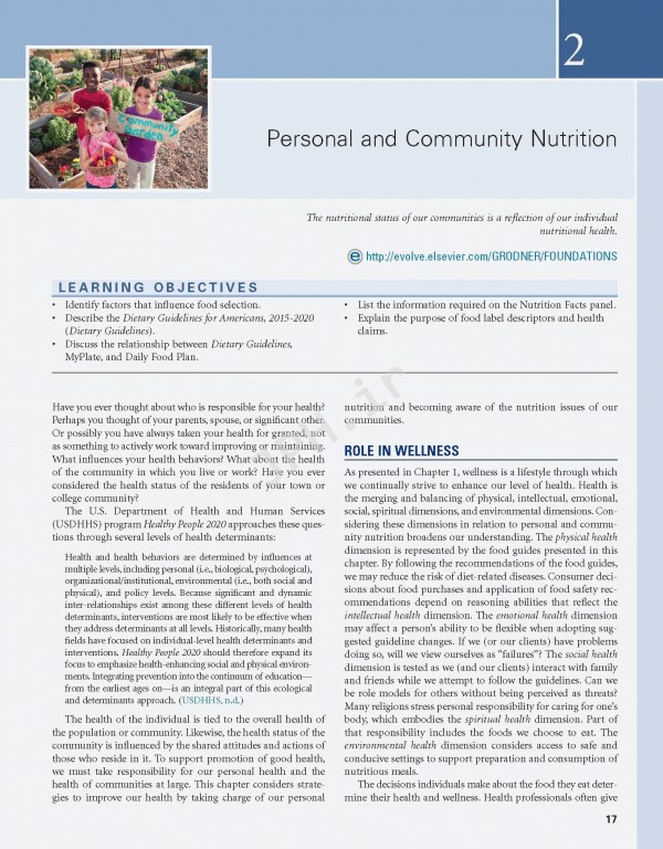 مبانی تغذیه‌ و کاربردهای بالینی: رویکرد پرستاری | Nutritional Foundations and Clinical Applications 2020