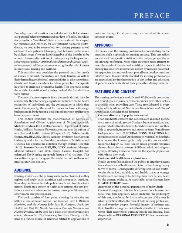 مبانی تغذیه‌ و کاربردهای بالینی: رویکرد پرستاری | Nutritional Foundations and Clinical Applications 2020