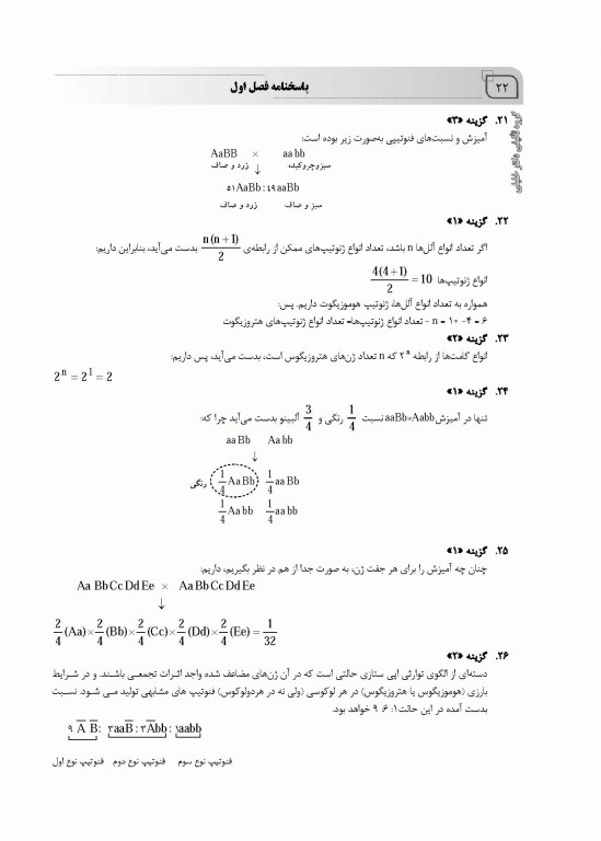 بانک سوالات AGK ژنتیک ویژه  ارشد و دکتری وزارت بهداشت