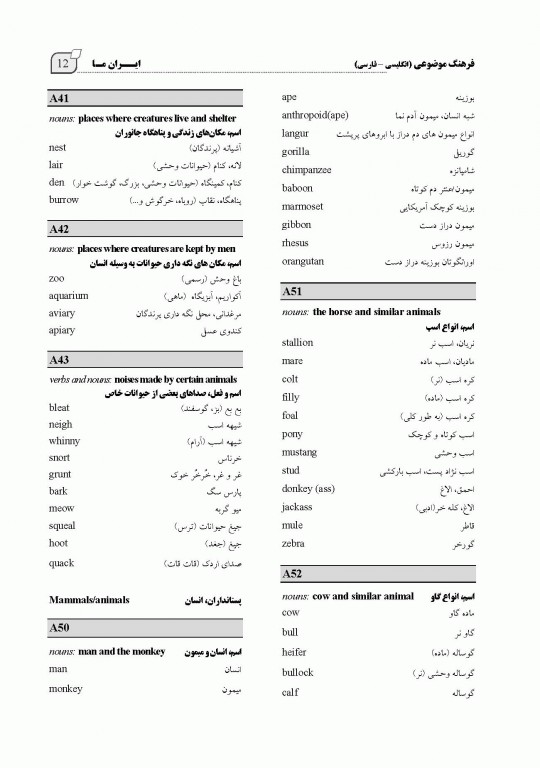 فرهنگ جیبی انگلیسی فارسی ایران ما