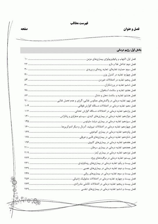 میانبر الگوریتم تغذیه و رژیم درمانی
