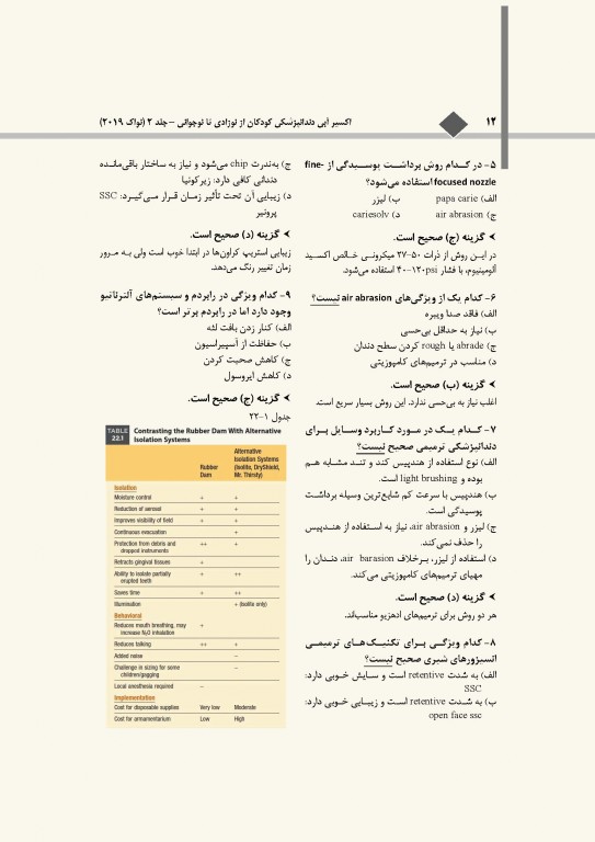 اکسیر آبی مجموعه سوالات دندانپزشکی کودکان از نوزادی تا نوجوانی نواک 2019 جلد دوم