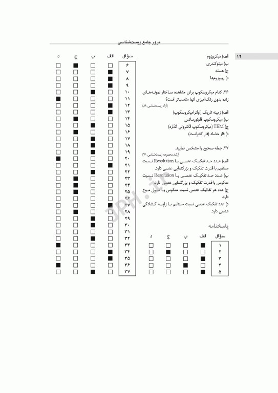 مرور جامع DRS زیست شناسی سلولی و مولکولی