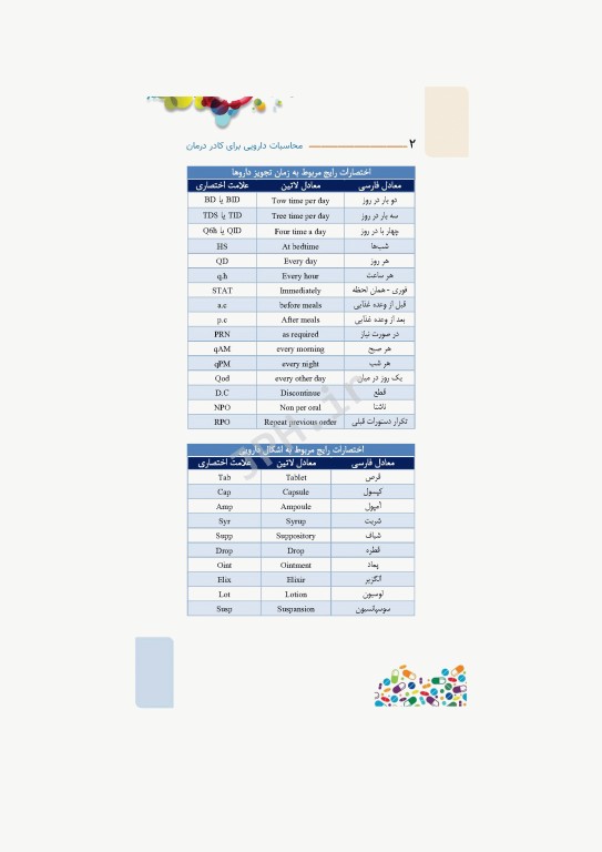 محاسبات دارویی برای کادر درمان