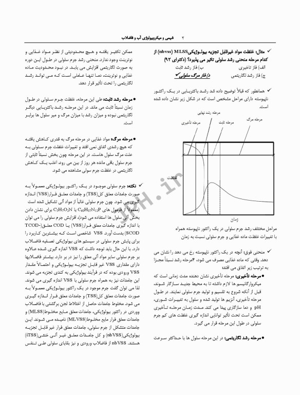 درسنامه مهندسی بهداشت محیط شیمی و میکروبیولوژی آب و فاضلاب