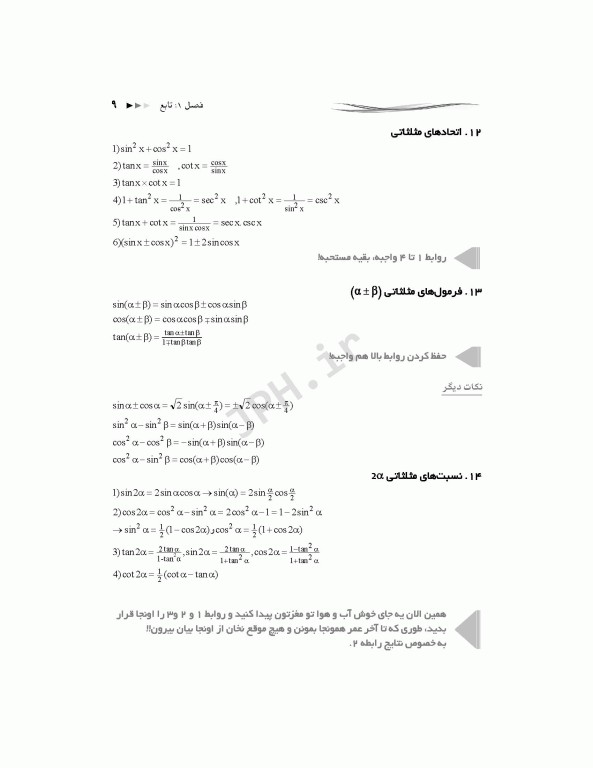 مرور جامع DRS ریاضیات در علوم پزشکی