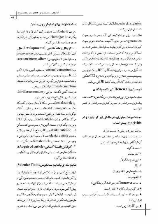 چکیده مراجع دندانپزشکی CDR پریودنتولوژی بالینی کارانزا 2019