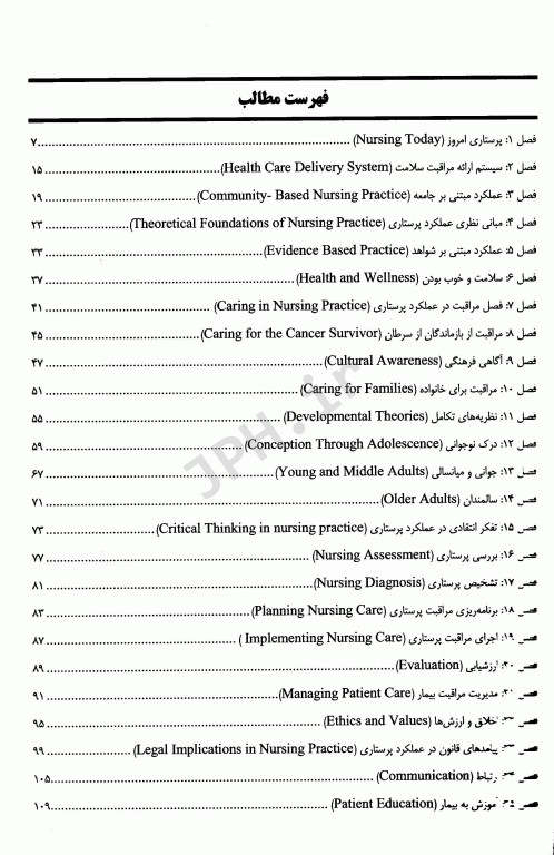 چکیده مبانی مراقبت‌های پرستاری پوتروپری 2021