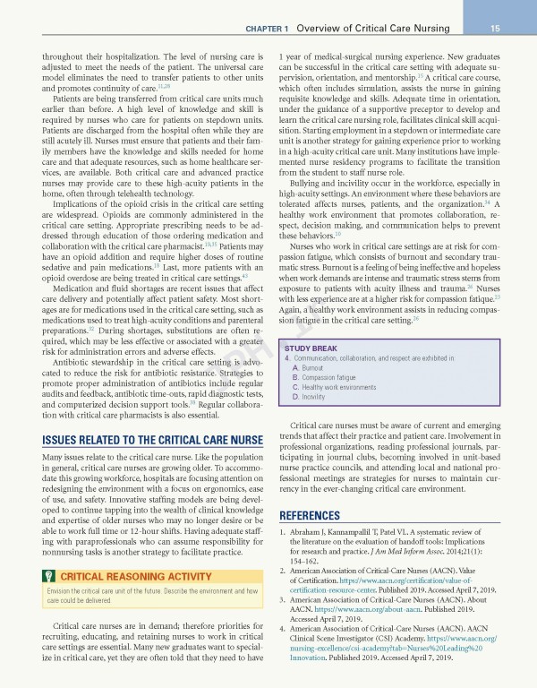 مقدمه‌ای بر پرستاری مراقبت‌های ویژه Introduction to Critical Care Nursing | 2020