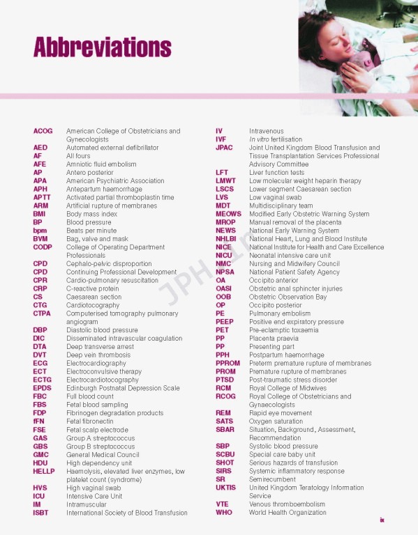 اورژانس‌های مامایی در یک نگاه | Midwifery Emergencies at a Glance 2018