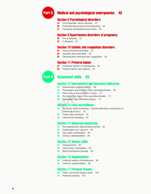 اورژانس‌های مامایی در یک نگاه | Midwifery Emergencies at a Glance 2018