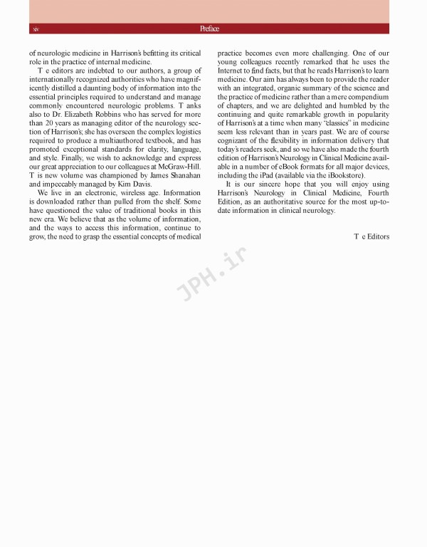 مغز و اعصاب در پزشکی بالینی هاریسون 2018 | Harrisons Neurology in Clinical Medicine 4th edition