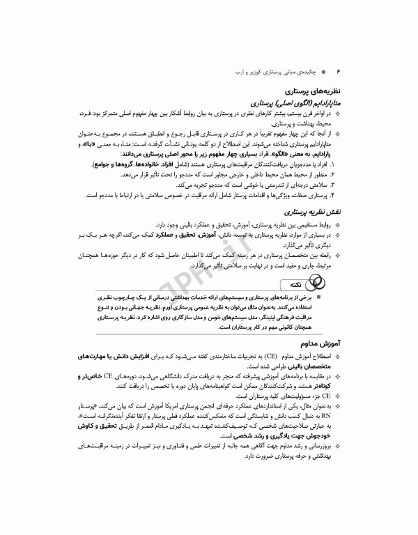 چکیده مبانی پرستاری کوزیر و ارب 2021