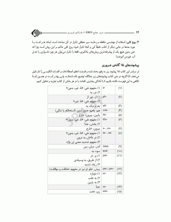 DRS مرور جامع 504 واژه ضروری دکتر کیمیا