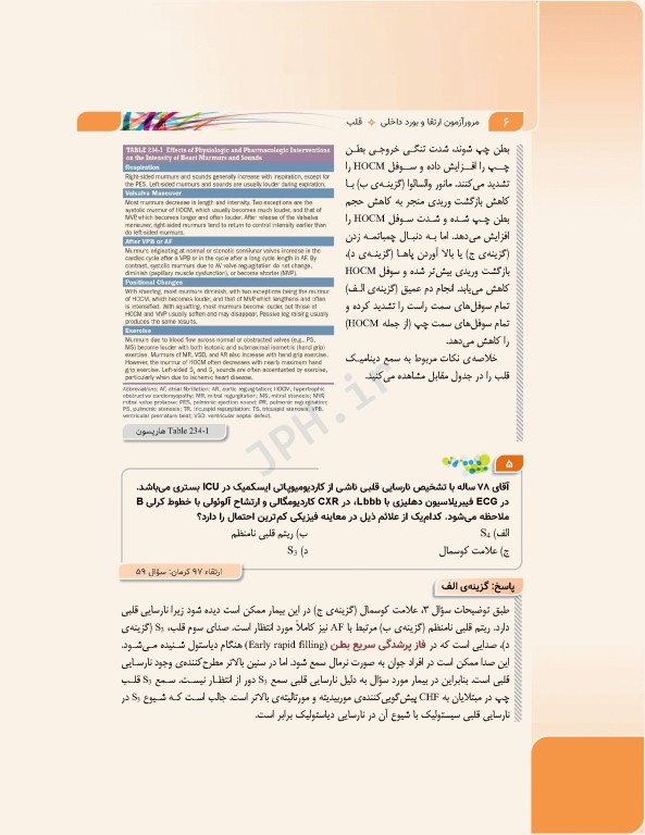 مرور آزمون ERS ارتقا و بورد داخلی قلب