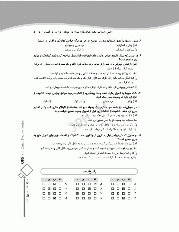 مرور سریع QRS اصول و عملکرد فرد سیار و اسکراب