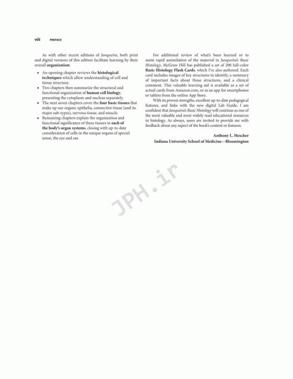 بافت شناسی پایه جان کوئیرا 2021 | Junqueira's Basic Histology 6th edition